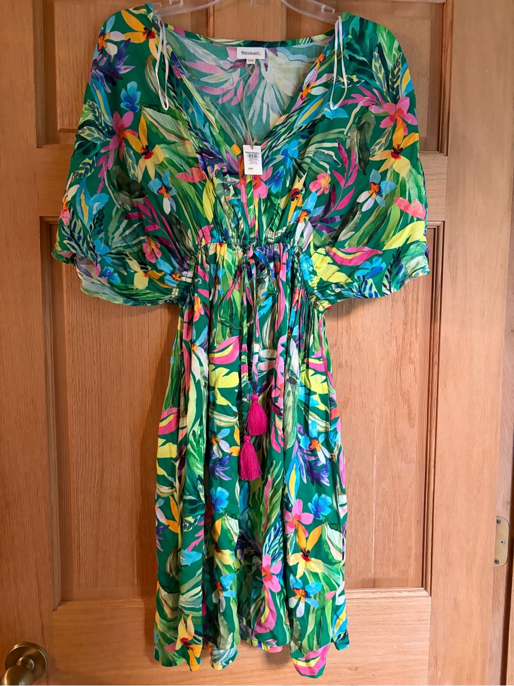 World Market Dress Multicolor Tropical Print